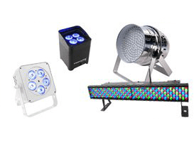 Uplighting hire for ambient party lighting in Edinburgh