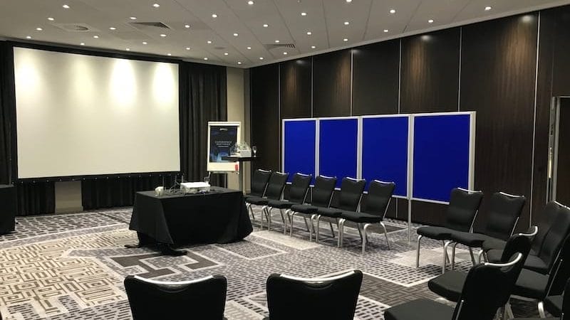 Poster Board Hire Edinburgh 3 exhibition display board layout in hotel function room