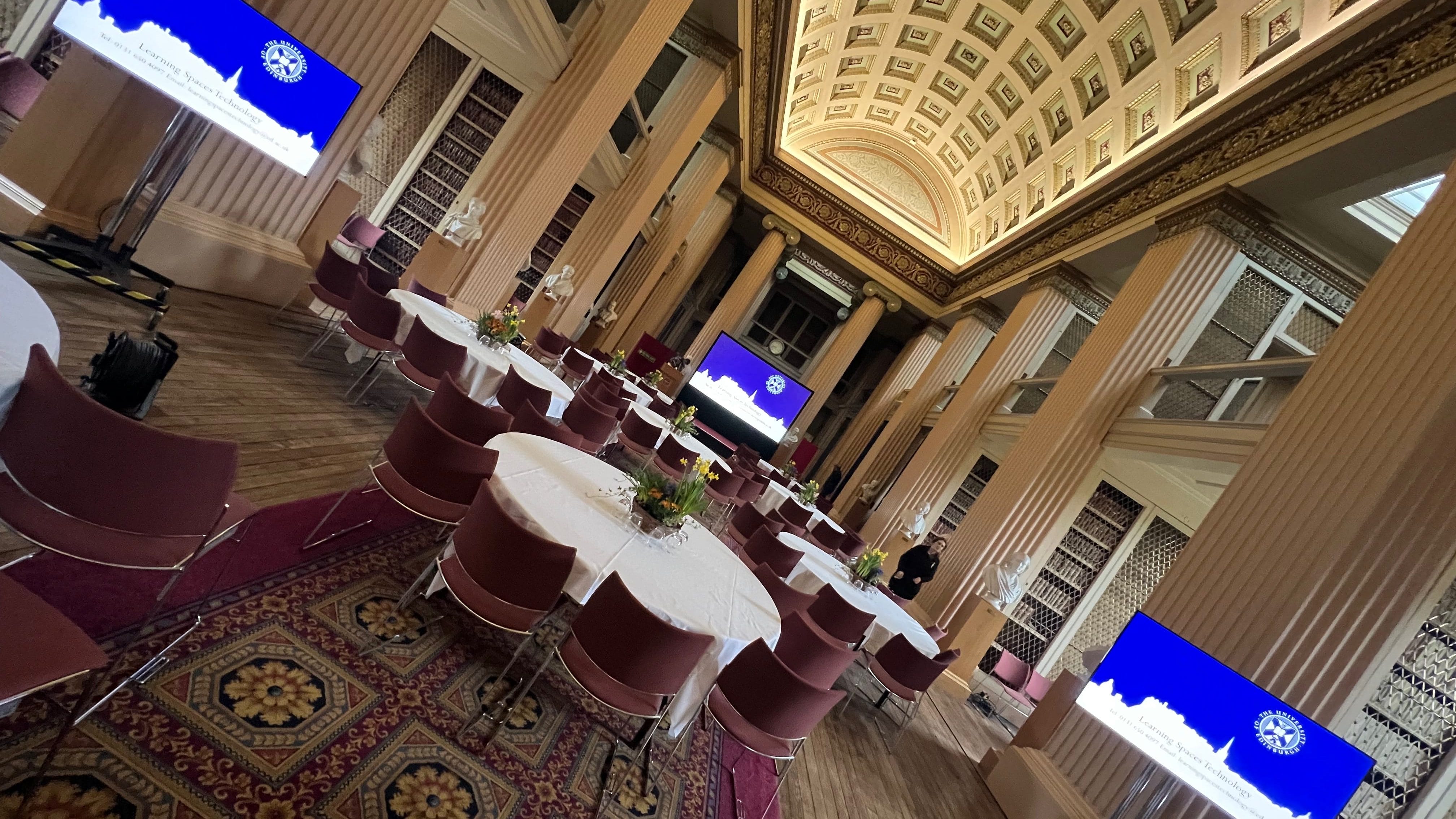 Event production Edinburgh awards ceremony setup