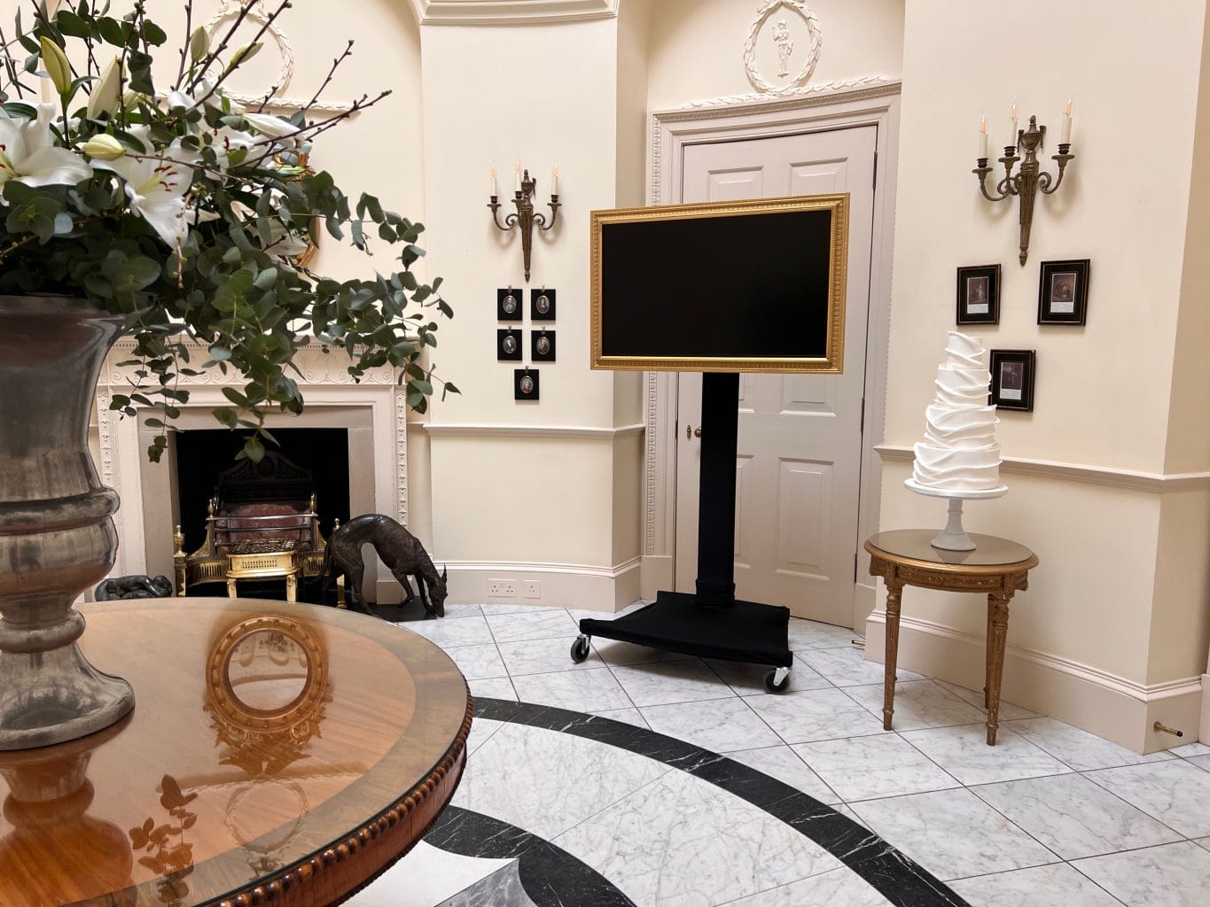 21 Powerful Reasons Screen Hire Edinburgh Will Transform Your Event Experience 6 screen hire edinburgh wedding TV display at Archerfield House Dirleton