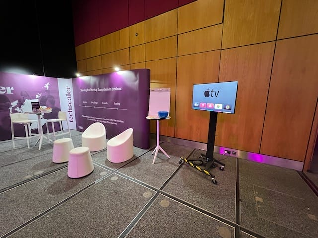 Display Board Hire and Exhibition Stand Monitor Hire at the EICC 9 Monitor hire at EICC for Techscaler