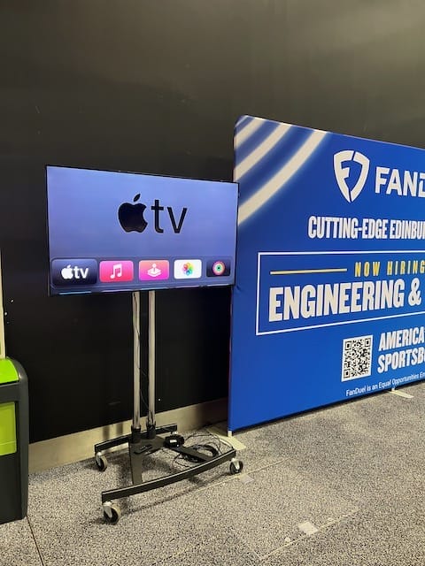 Display Board Hire and Exhibition Stand Monitor Hire at the EICC 11 Monitor hire at EICC for Fanduel