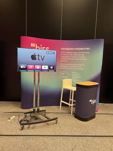 Display Board Hire and Exhibition Stand Monitor Hire at the EICC 18 Monitor hire at EICC for Bjss