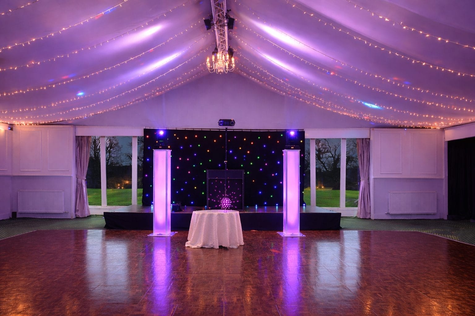 Wedding setup at Dundas Castle, South Queensferry 