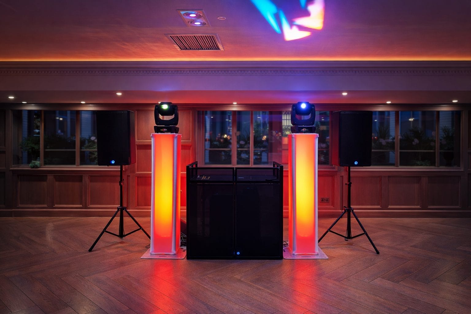 Christmas Party DJ setup at the Scotsman Hotel Edinburgh