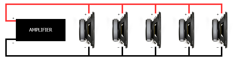 100v line sound installation Diagram