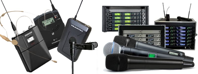 Wide range of Hire radio mics