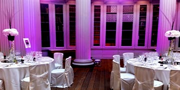 Wedding AV hire in Edinburgh - elegant lighting and sound systems for your big day