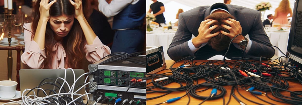 Wedding PA Package Hire 2 cablemess