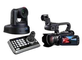 Sound and lighting hire 4 PTZ camera and controller hire for live event streaming in Edinburgh