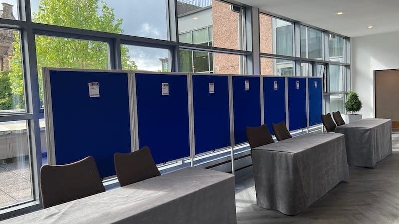 Conference Poster Board Hire Edinburgh 1 academic conference poster session setup in Edinburgh venue