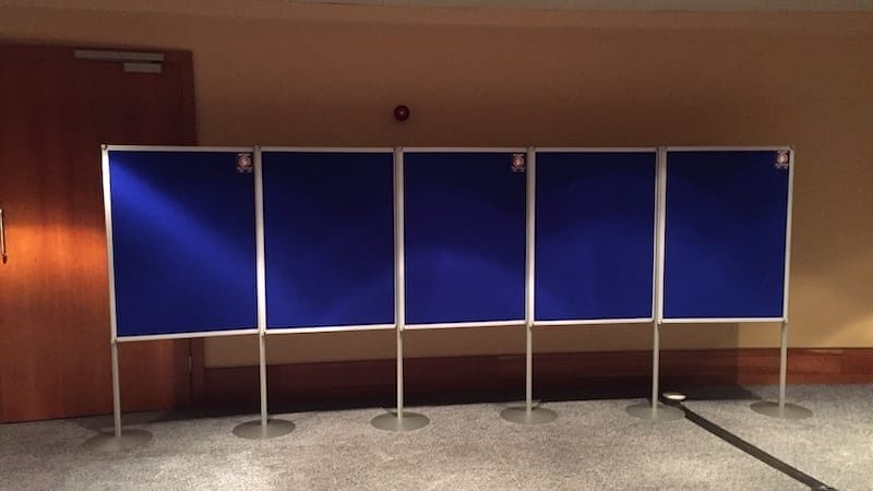 Poster Board Hire Edinburgh 2 academic poster session layout using modular display panels