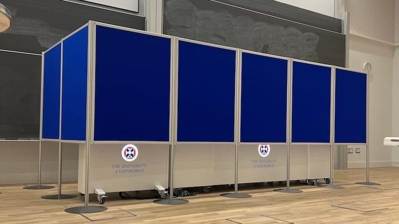 School Display Board Hire Edinburgh 1 school hall set up with freestanding display boards