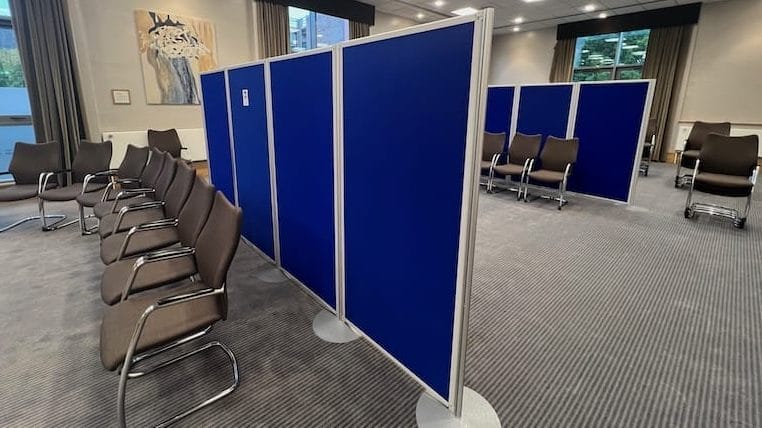 Conference Poster Board Hire Edinburgh 2 close up of A0 academic poster mounted on fabric display board